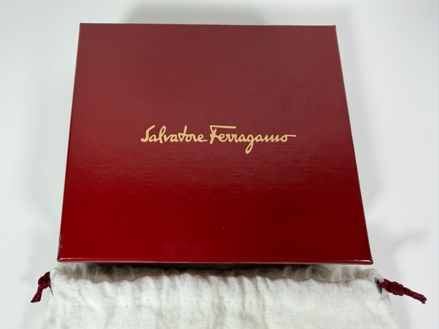 Just Added - New Salvatore Ferragamo Brass Belt Buckle With Box And Dust Jacket (No Leather Belt) [Photo 3]
