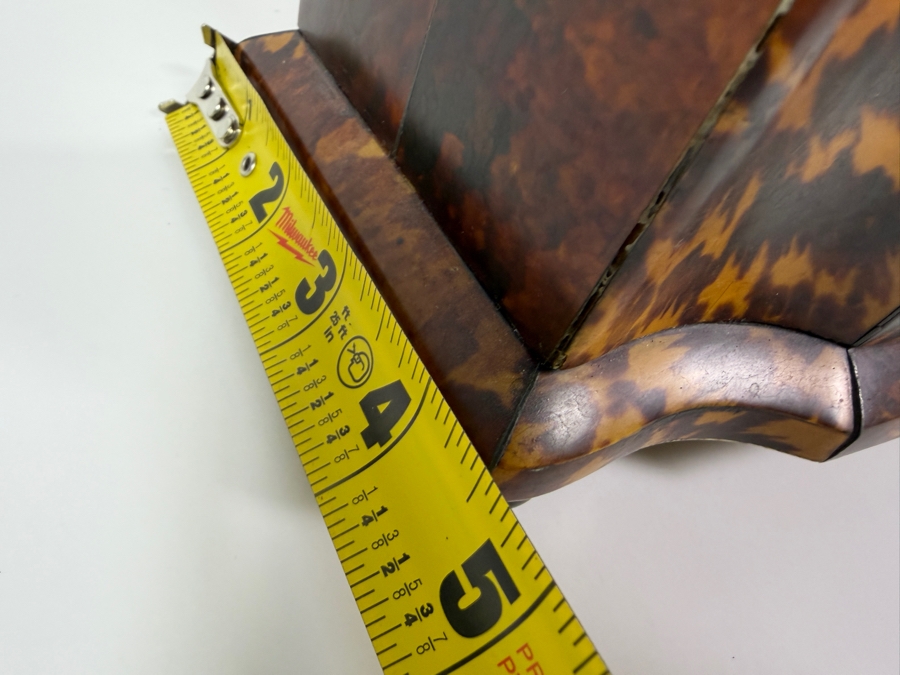 Just Added - Antique Georgian Tortoise Shell Tea Caddy 7.75'W X 4.5'D X 5.5'H [Photo 17]