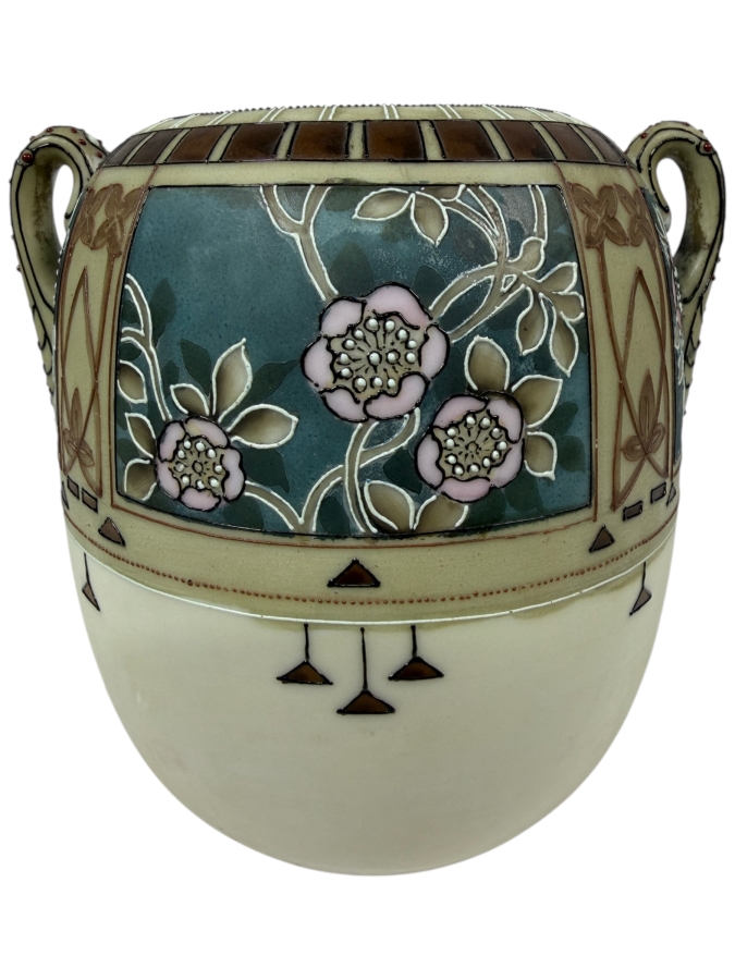 Just Added - Vintage Art Nouveau Style Handled Vase 5'H