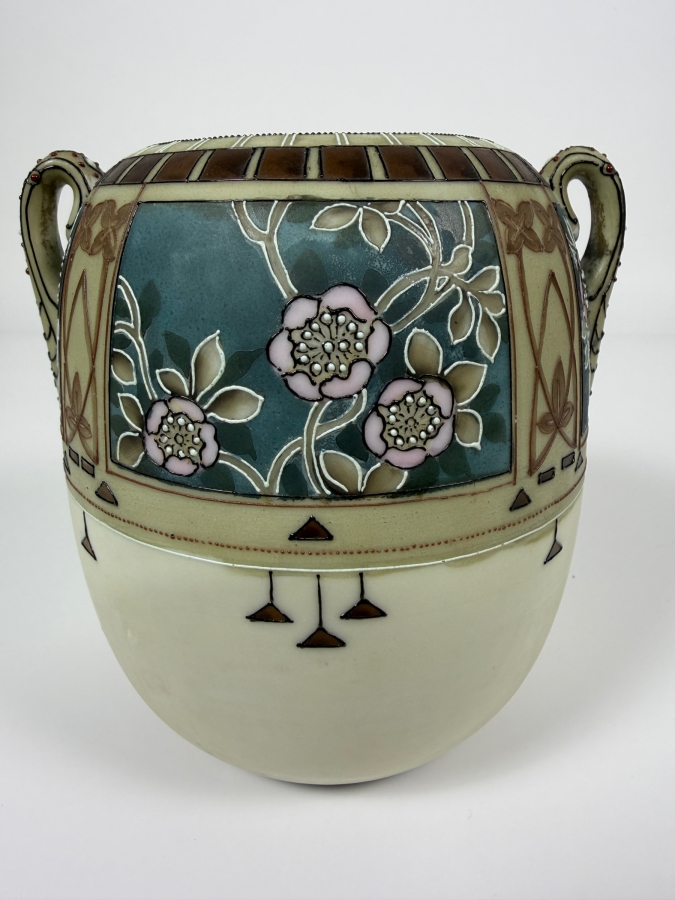 Just Added - Vintage Art Nouveau Style Handled Vase 5'H [Photo 2]