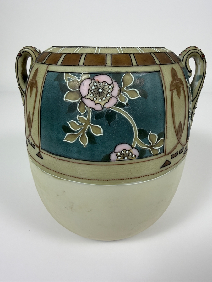 Just Added - Vintage Art Nouveau Style Handled Vase 5'H [Photo 5]