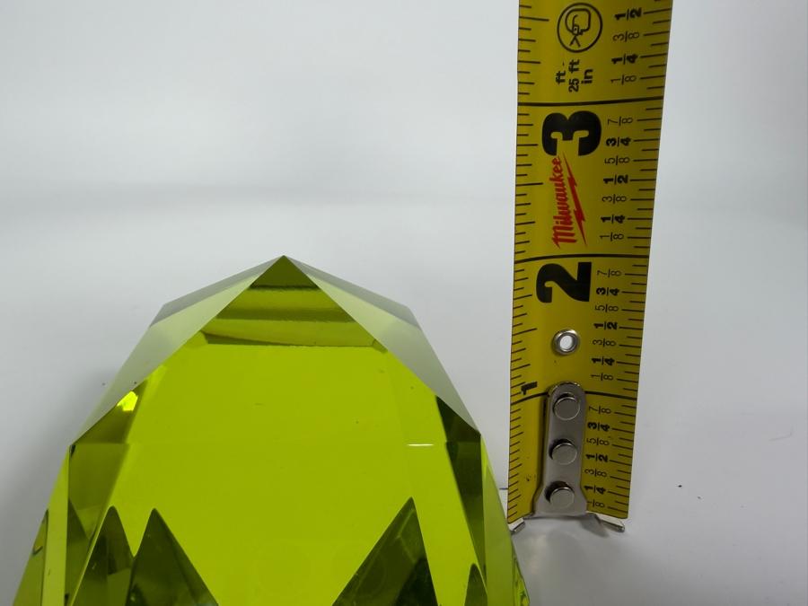 Just Added - Faceted Gem-Like Green Paperweight 4'W [Photo 10]