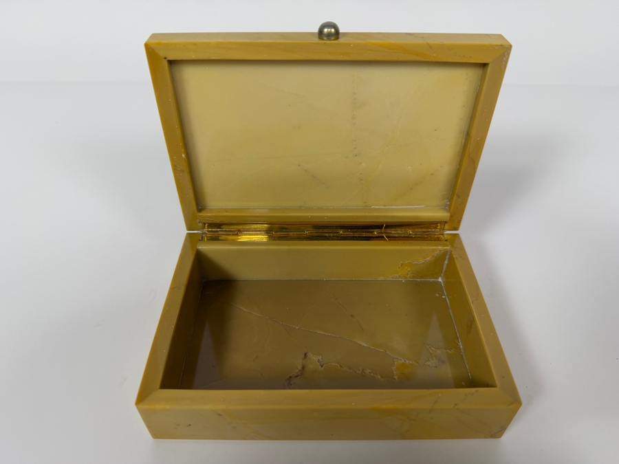 Just Added - Vintage Inlaid Stone Box 5W X 3.5D X 1.5H [Photo 5]