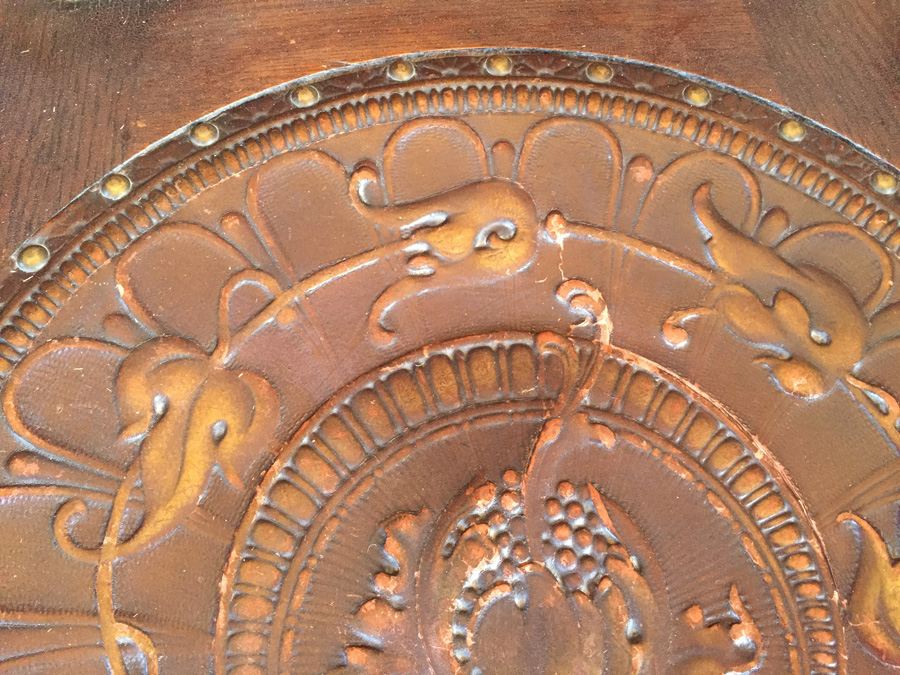 Vintage Rocking Chair With Tooled Leather Seat - CHARITY ITEM [Photo 8]