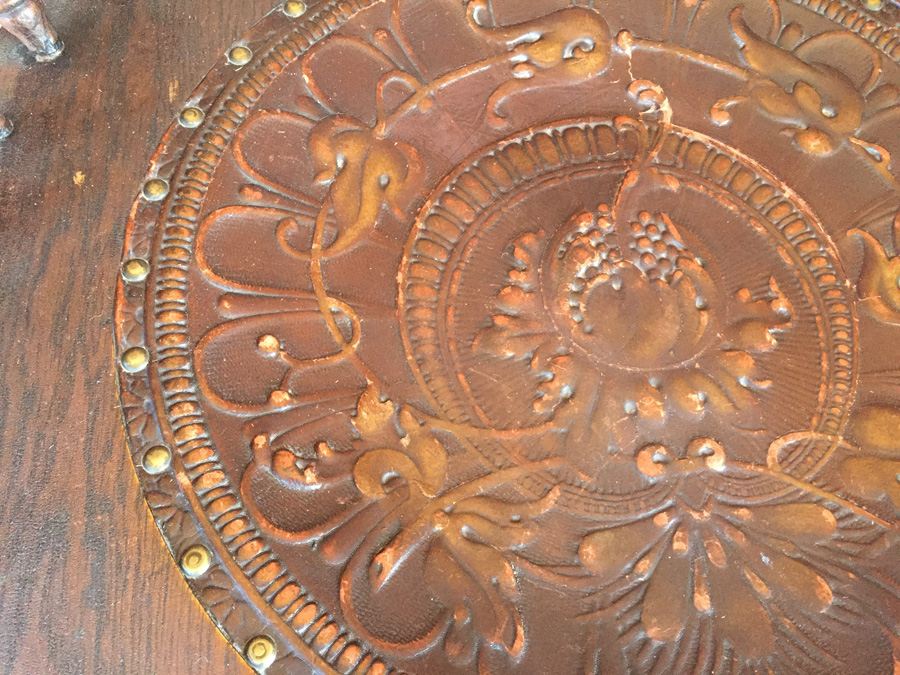 Vintage Rocking Chair With Tooled Leather Seat - CHARITY ITEM [Photo 9]