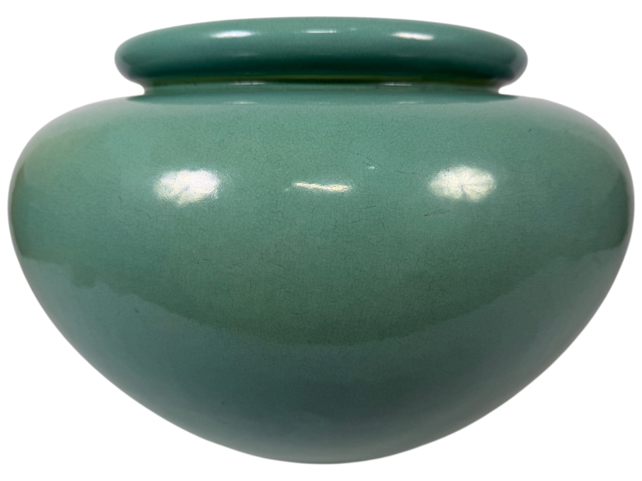 Just Added - Large Vintage American Bauer Pottery Seafoam Green Jardiniere 16'W X 11'H