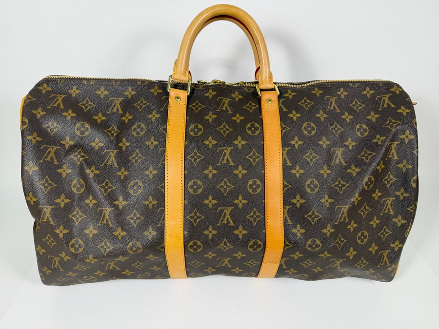Just Added - New Louis Vuitton Keepall Monogram Canvas Travel Bag 22'W [Photo 9]