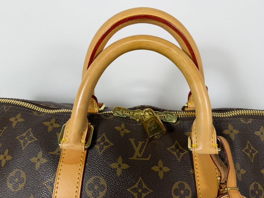 Just Added - New Louis Vuitton Keepall Monogram Canvas Travel Bag 22'W [Photo 5]