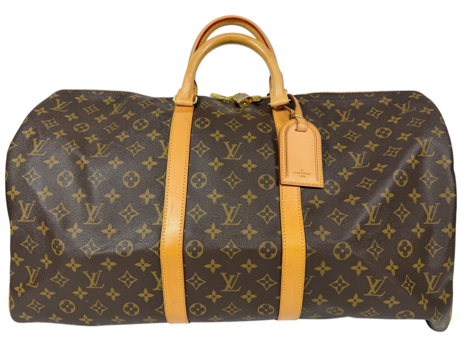 Just Added - New Louis Vuitton Keepall Monogram Canvas Travel Bag 22'W