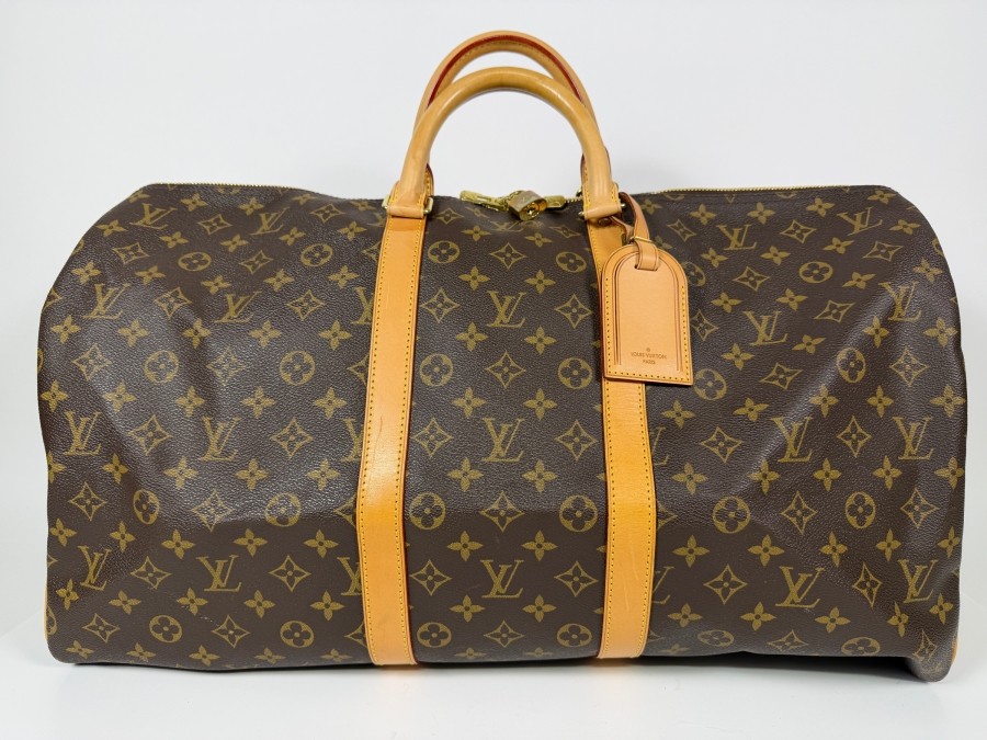 Just Added - New Louis Vuitton Keepall Monogram Canvas Travel Bag 22'W [Photo 2]