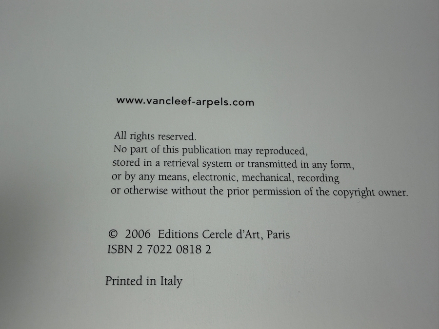 Exclusive 2006 Van Cleef & Arpels: Reflection Of Eternity Hardcover Book Editions Cercle D'Art Printed In Italy [Photo 4]