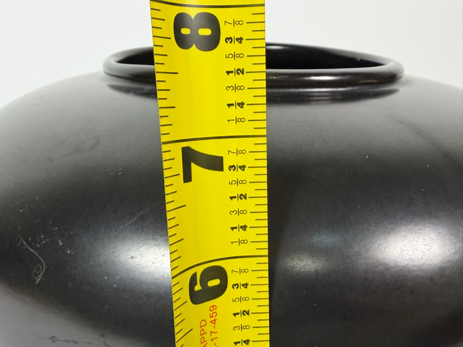 Just Added - Antique Bauer Pottery Black Indian Bowl No. 146 Featuring A Hand-Polished Matte Black Finish And Rounded Ovoid Form, Designed By Tracy Irwin, Produced In Los Angeles Circa Mid-20th Century 10'W X 7.5'H [Photo 7]