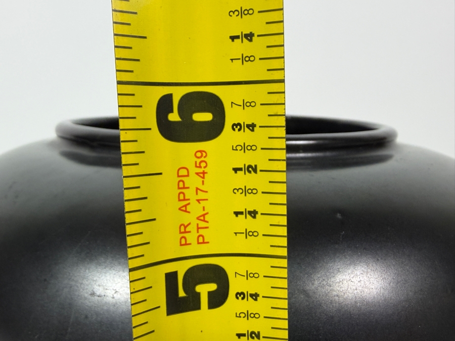 Just Added - Antique Bauer Pottery Blackware Jar Base Featuring An Authentic Impressed 'BAUER' Maker's Mark Produced In Los Angeles 7.5'W X 5.75'H [Photo 7]
