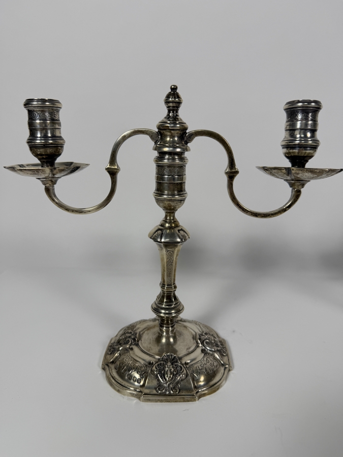 Just Added - Stunning Antique 1900 Naylor Brothers Sterling Silver Candelabras London England 9'W X 8' 1,158g - $2,678 Sterling Silver Melt Price [Photo 8]