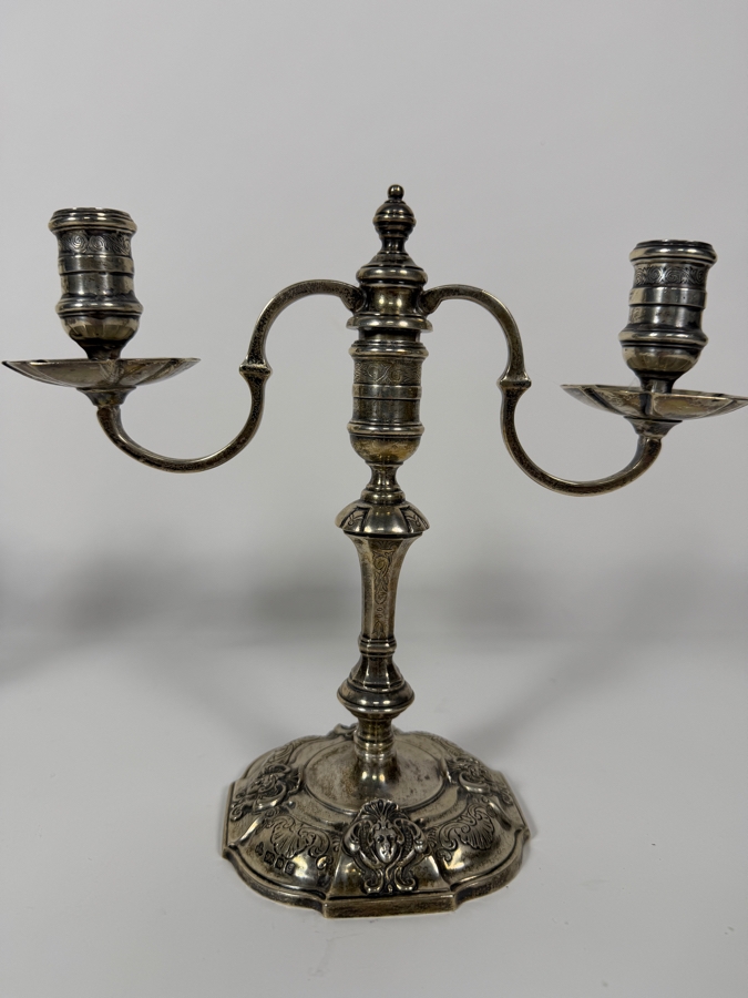Just Added - Stunning Antique 1900 Naylor Brothers Sterling Silver Candelabras London England 9'W X 8' 1,158g - $2,678 Sterling Silver Melt Price [Photo 4]