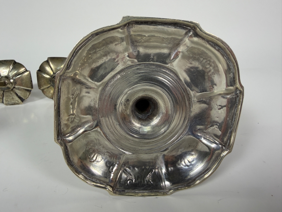 Just Added - Stunning Antique 1900 Naylor Brothers Sterling Silver Candelabras London England 9'W X 8' 1,158g - $2,678 Sterling Silver Melt Price [Photo 12]