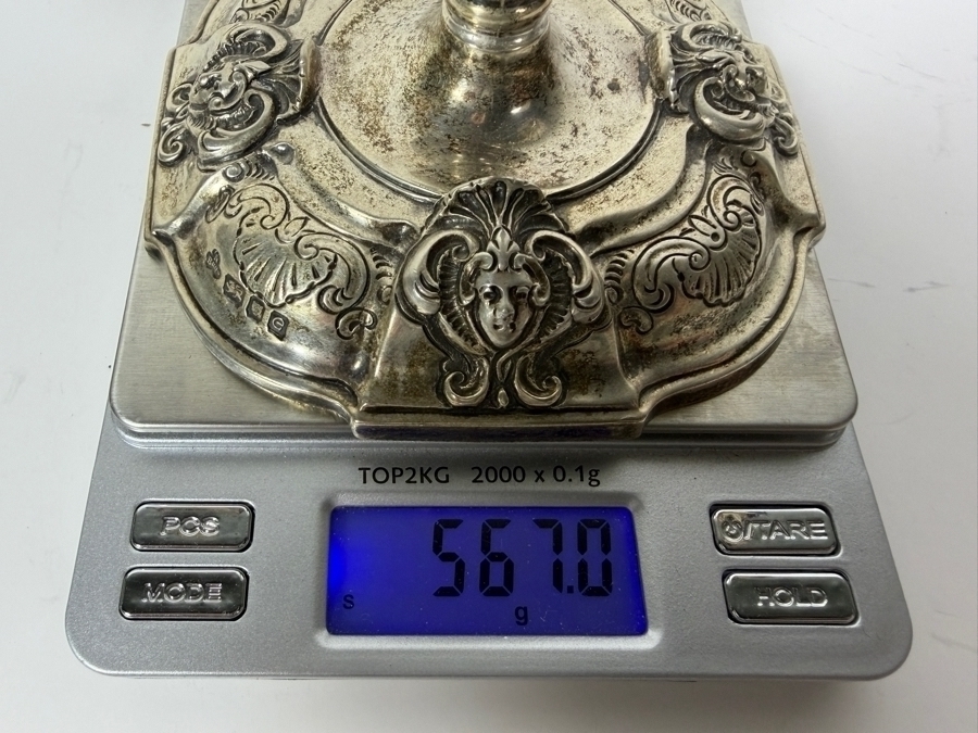 Just Added - Stunning Antique 1900 Naylor Brothers Sterling Silver Candelabras London England 9'W X 8' 1,158g - $2,678 Sterling Silver Melt Price [Photo 17]