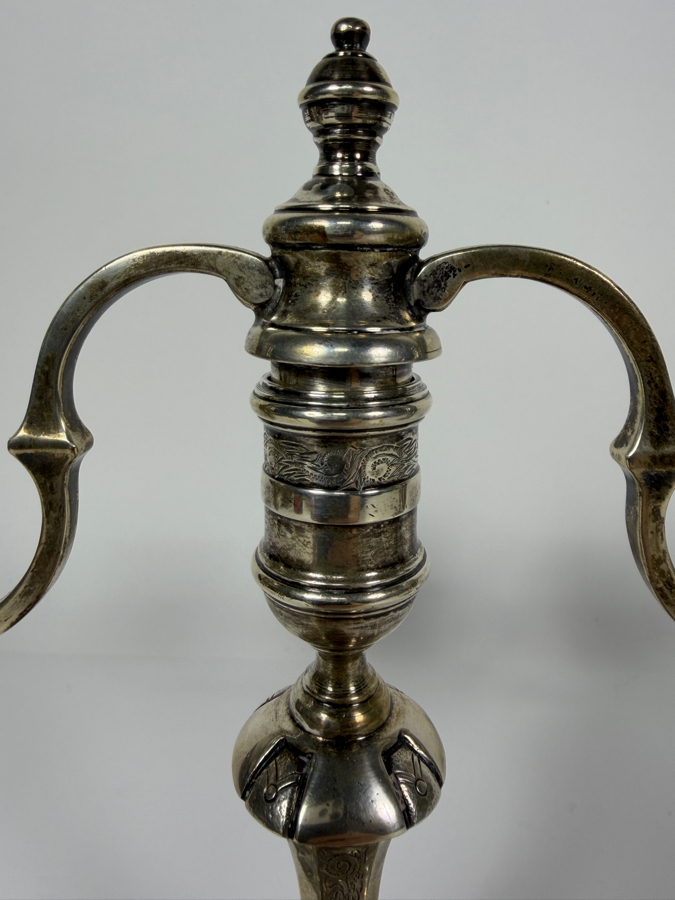 Just Added - Stunning Antique 1900 Naylor Brothers Sterling Silver Candelabras London England 9'W X 8' 1,158g - $2,678 Sterling Silver Melt Price [Photo 9]
