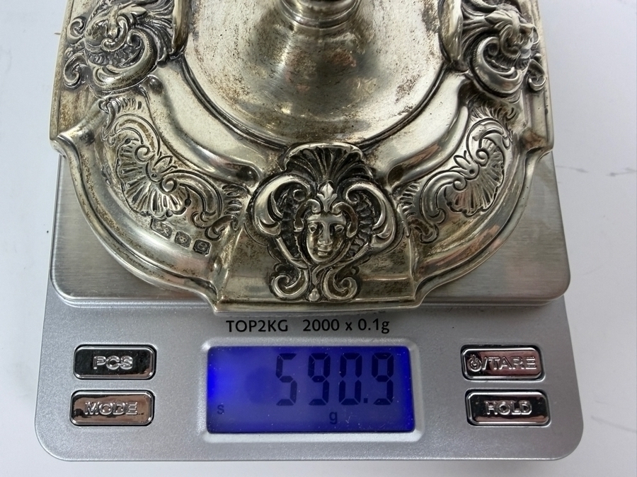 Just Added - Stunning Antique 1900 Naylor Brothers Sterling Silver Candelabras London England 9'W X 8' 1,158g - $2,678 Sterling Silver Melt Price [Photo 16]