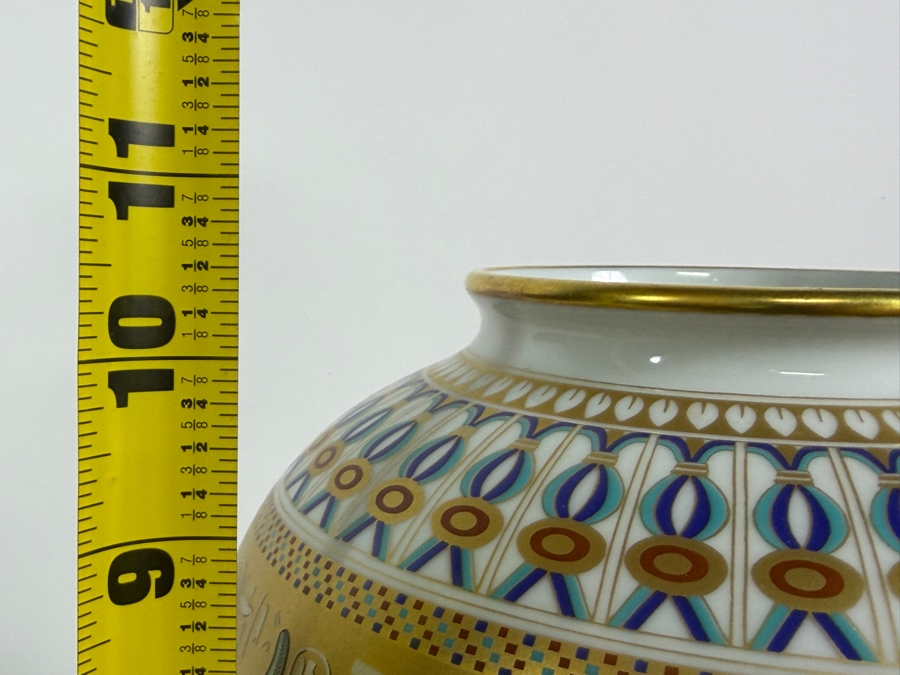 Just Added - Kaiser Porcelain 'Scenes From The Tomb Of Tutankhamun' Limited Edition 1232/2500 Vase Designed By Gerhard Fuetterer For The Ghent Collection, Made In West Germany 10.5'H [Photo 14]