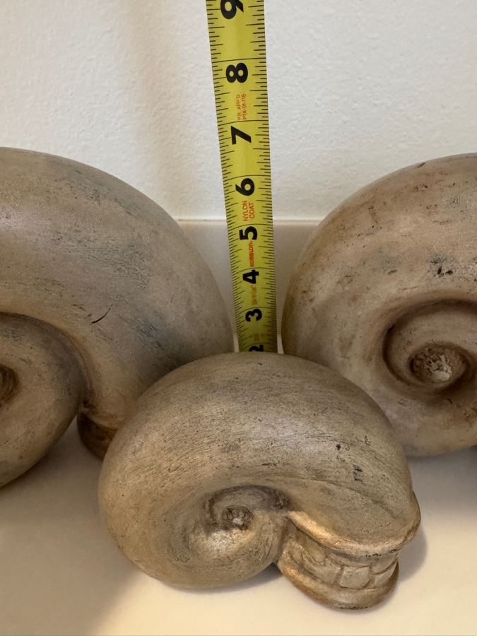 Decorative Ceramic Ammonite Fossil Sculptures Made In Mexico 4'W X 3'H and 9'W X 7'H [Photo 8]