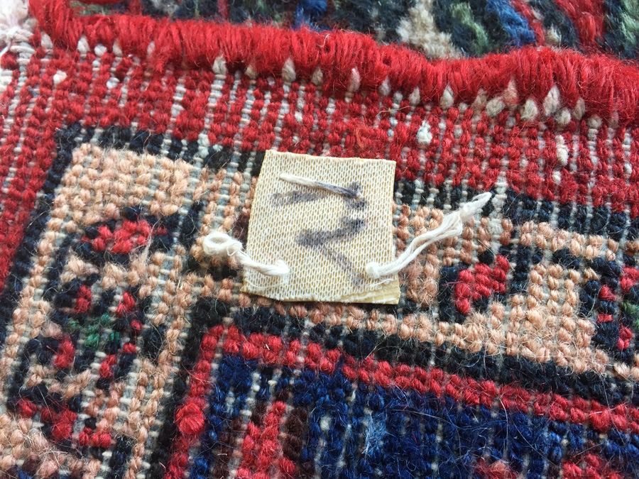 Large Vintage Hand Knotted Wool Persian Rug - Reds & Blues - 10'  x 7' 2' [Photo 15]