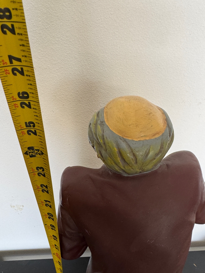 Vintage Hand-Painted Waiter Resin Statue Pouring Beer Into A Frothy Mug 26'H [Photo 7]