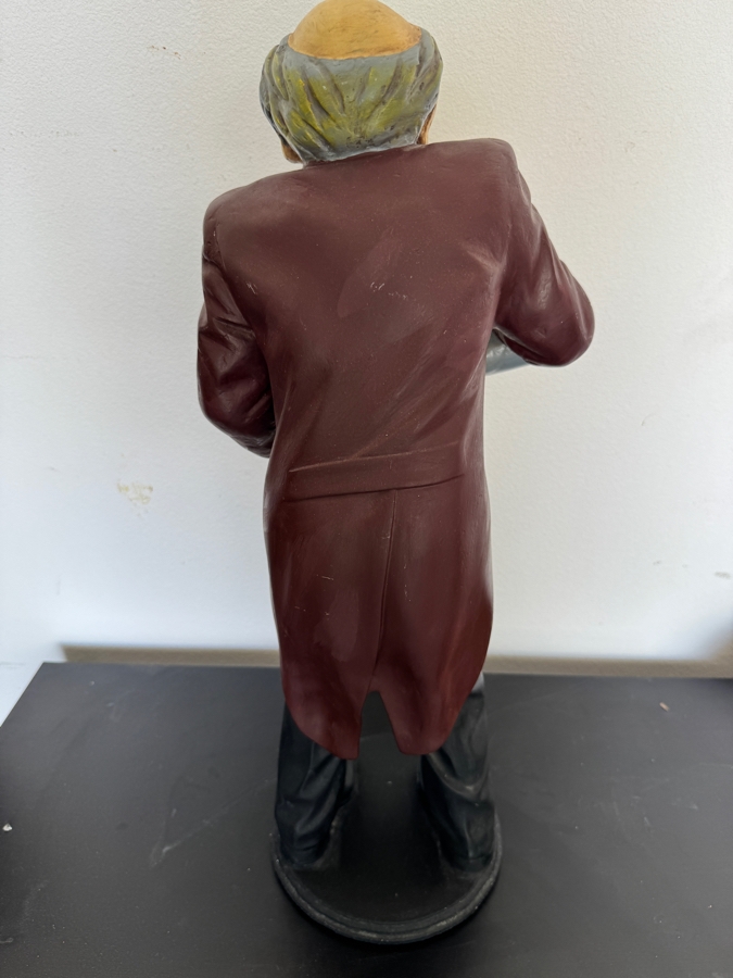 Vintage Hand-Painted Waiter Resin Statue Pouring Beer Into A Frothy Mug 26'H [Photo 6]