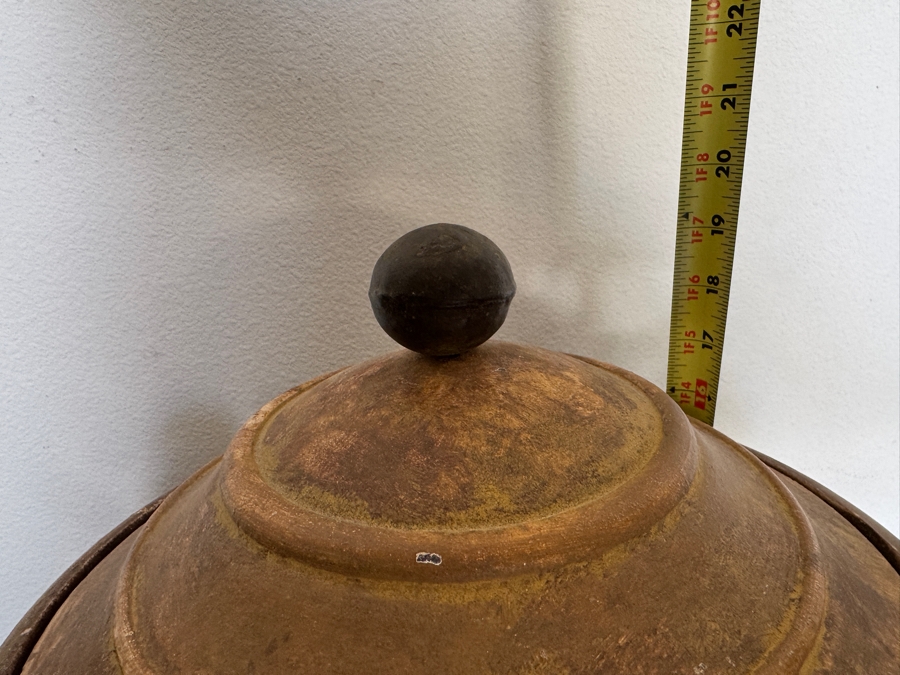 Decorative Lidded Urn With Figural Seahorse Handles And Hand-Applied Aged Patina Finish 19'H [Photo 6]