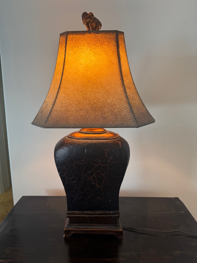 Uttermost Xander Table Lamp With Hand-Applied Finish And Faux-Elephant Finial Accent 32'H [Photo 5]