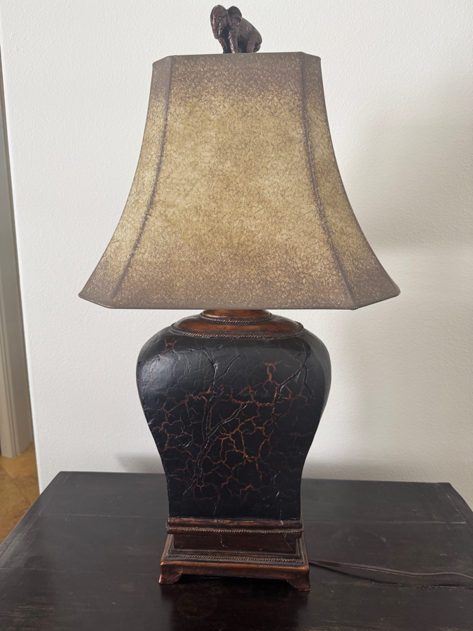 Uttermost Xander Table Lamp With Hand-Applied Finish And Faux-Elephant Finial Accent 32'H [Photo 2]