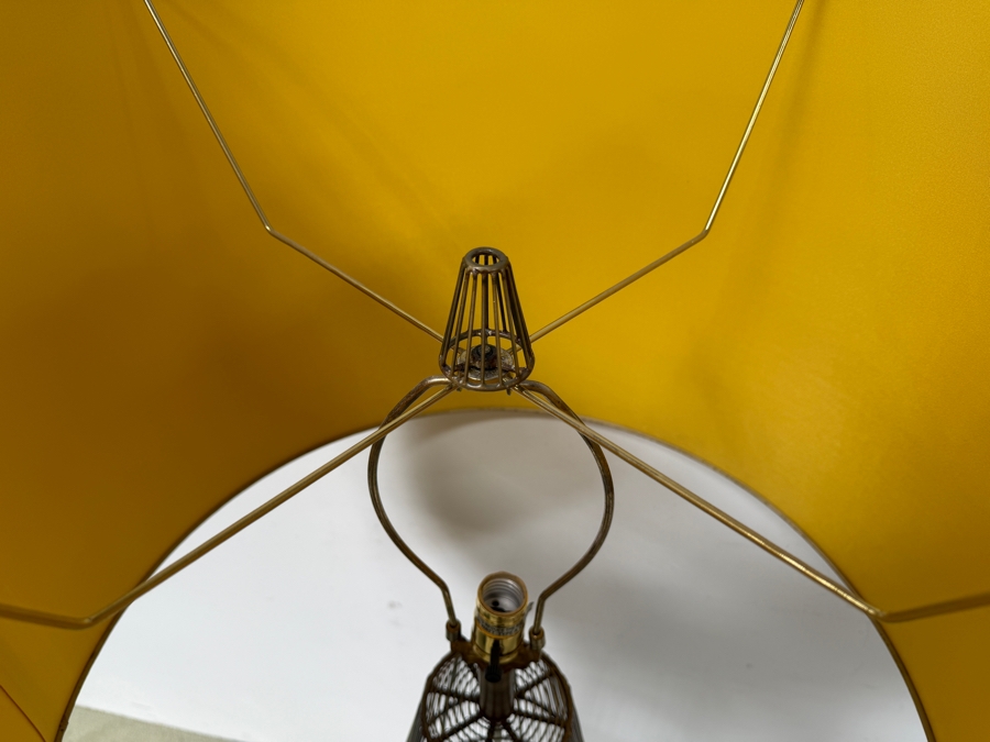 Just Added - Metal Wire Cage Floor Lamp With Drum Shade 66'H [Photo 5]