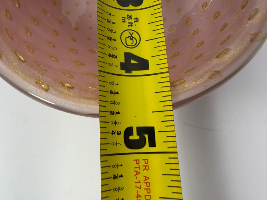 Just Added - Vintage Mid-Century Modern Alfredo Barbini Pink Murano Art Glass Bowl 5.25 X 4.5 [Photo 7]