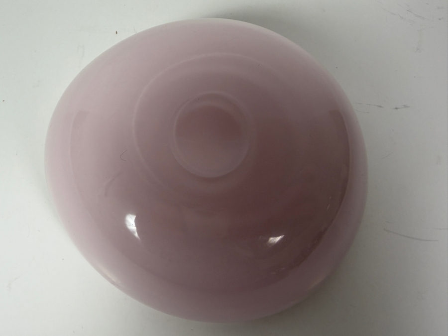 Just Added - Vintage Mid-Century Modern Alfredo Barbini Pink Murano Art Glass Bowl 5.25 X 4.5 [Photo 5]