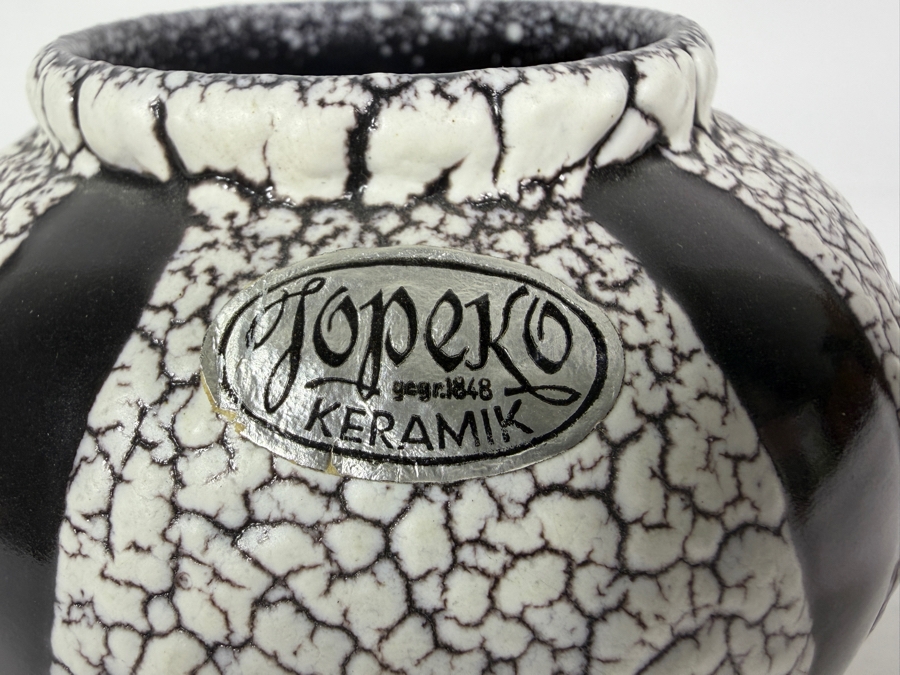 Just Added - Vintage MCM West German Jopeko Keramik Vase 4.5W X 4H [Photo 3]