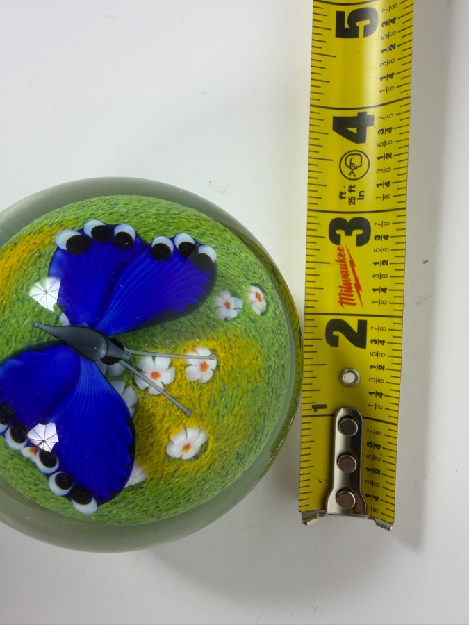 Just Added - Orient & Flume Butterfly Art Glass Paperweight 3.25'W [Photo 9]