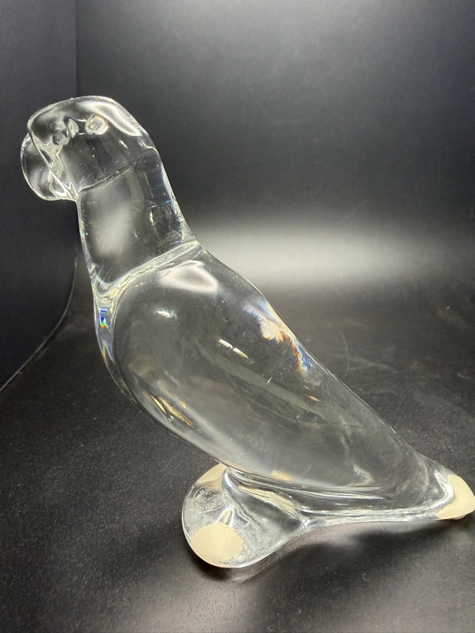 Just Added - Vintage Baccarat Crystal Parrot Figurine 4'H [Photo 3]