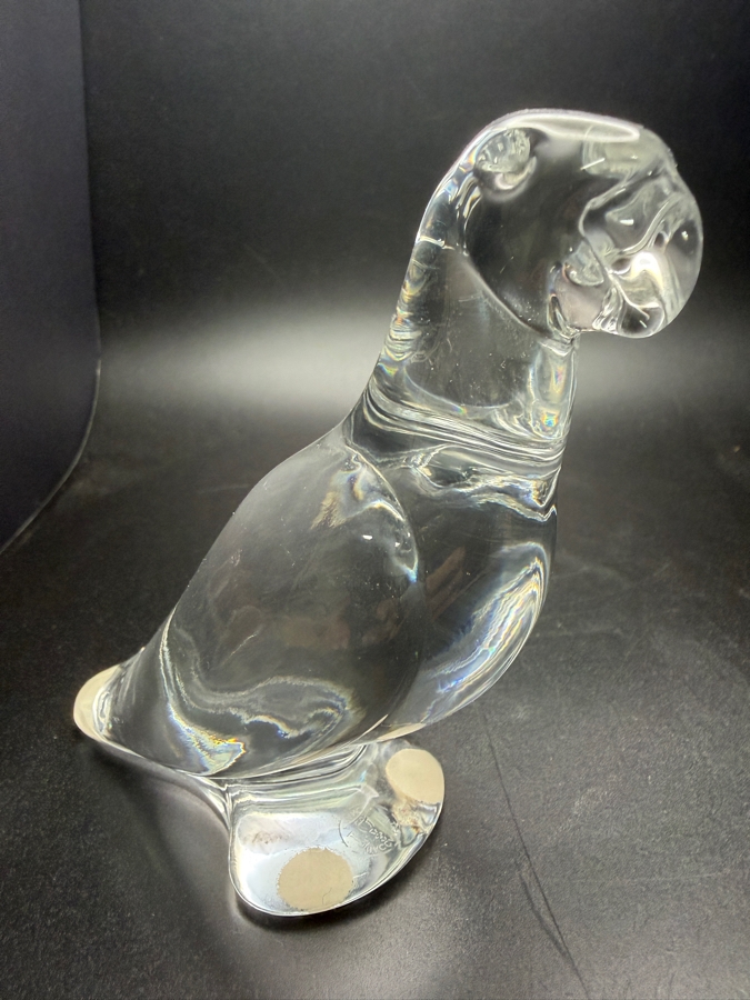 Just Added - Vintage Baccarat Crystal Parrot Figurine 4'H [Photo 2]