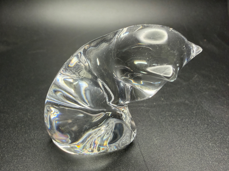 Just Added - Vintage Baccarat Crystal Cat Figurine 1 7/8'H [Photo 2]
