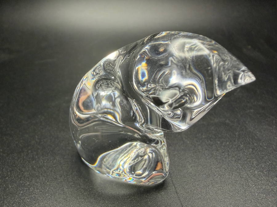 Just Added - Vintage Baccarat Crystal Cat Figurine 1 7/8'H [Photo 3]