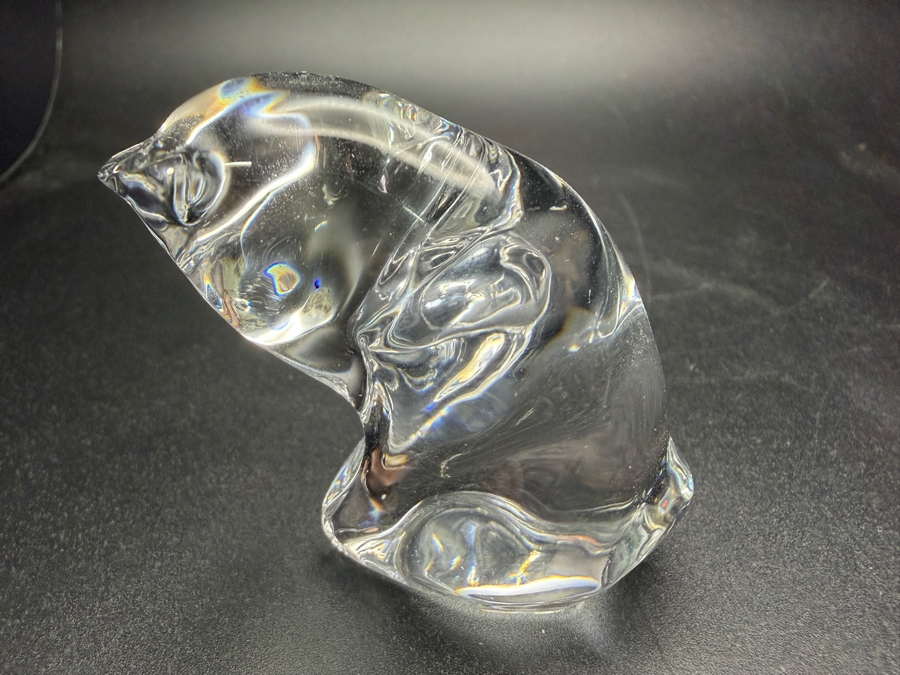Just Added - Vintage Baccarat Crystal Cat Figurine 1 7/8'H [Photo 4]