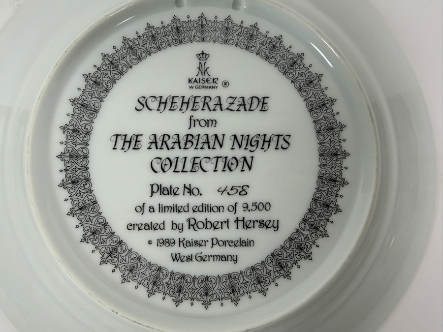 Just Added - Vintage Limited Edition Kaiser West Germany Porcelain Collector Plate: Scheherazade From The Arabian Nights Collection With Original Box 8W [Photo 4]