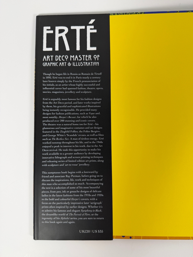 Just Added - Hardcover Book Erte Art Deco Master Of Graphic Art & Illustration By Rosalind Ormiston [Photo 2]