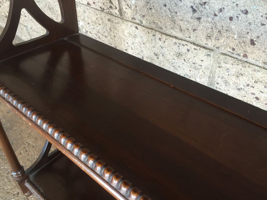 Vintage Mahogany 3 Tiered Wall Shelf [Photo 9]