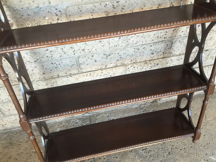 Vintage Mahogany 3 Tiered Wall Shelf [Photo 7]