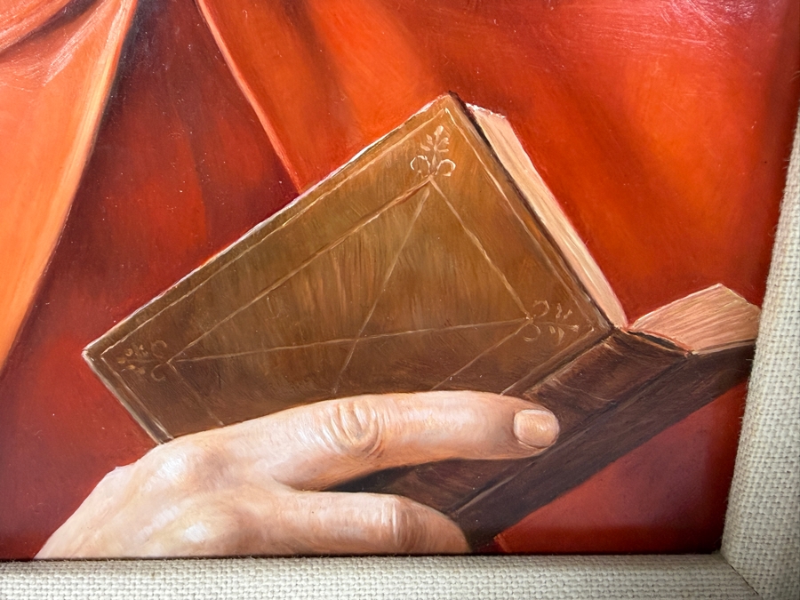 Just Added - Otto Eichinger (1922-2004, Austria) Original Oil Painting On Board Titled 'Cardinal' 8 X 10.5 Framed 15 X 17 [Photo 5]