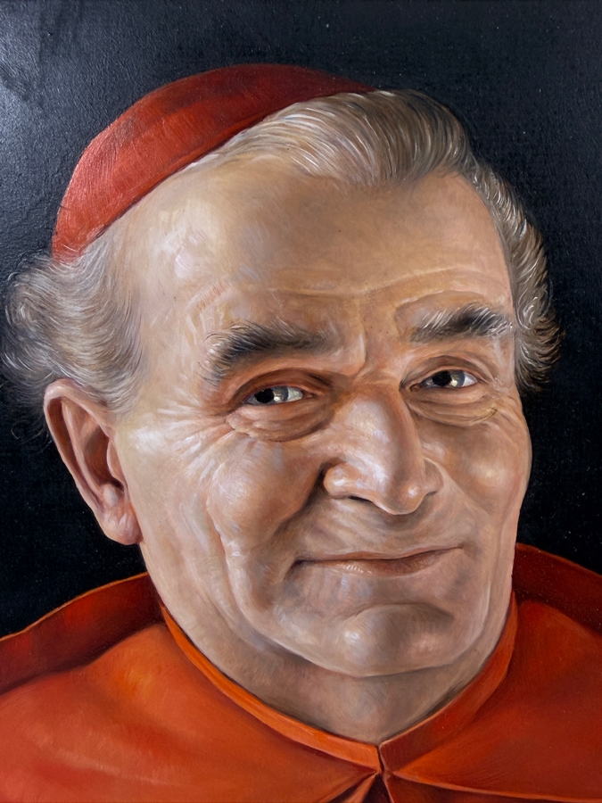 Just Added - Otto Eichinger (1922-2004, Austria) Original Oil Painting On Board Titled 'Cardinal' 8 X 10.5 Framed 15 X 17 [Photo 4]