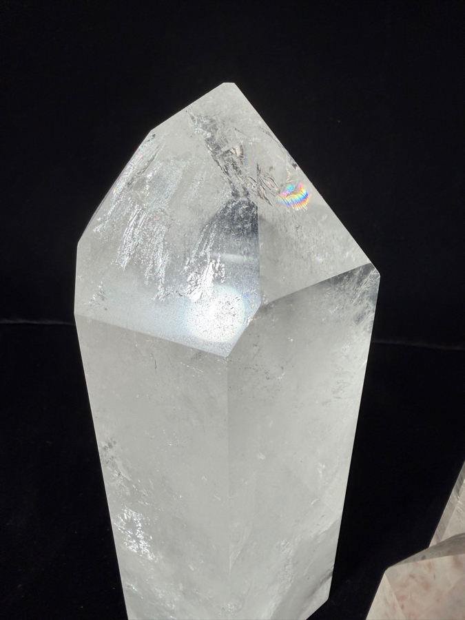 Just Added - Collection Of Five Natural Polished White Clear Quartz Crystal Obelisks Wands 5'H - 11.5'H [Photo 4]