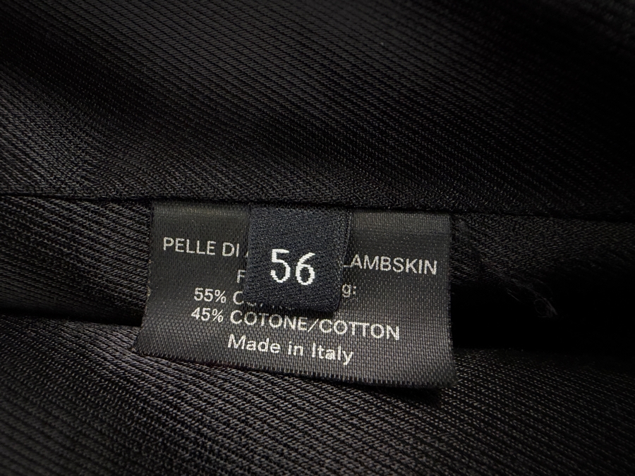 Just Added - Men's GUCCI Black Lambskin Leather Jacket Size 56 Made In Italy [Photo 9]