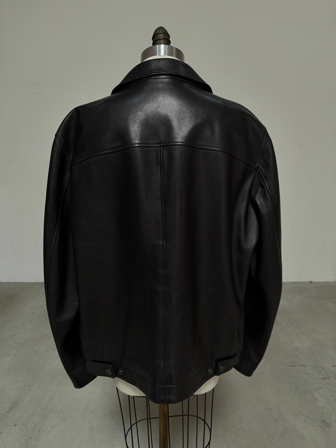 Just Added - Men's GUCCI Black Lambskin Leather Jacket Size 56 Made In Italy [Photo 5]
